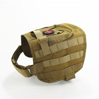 HKM-7962045 Tactical Pet Vest for Dogs, Made with Durable 1000D Nylon, Adjustable Size L 24x44cm, Bust 55-78cm