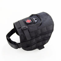 HKM-7962045 Tactical Pet Vest for Dogs, Made with Durable 1000D Nylon, Adjustable Size L 24x44cm, Bust 55-78cm
