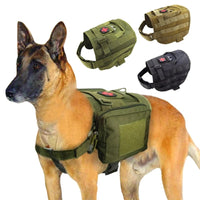 HKM-7962045 Tactical Pet Vest for Dogs, Made with Durable 1000D Nylon, Adjustable Size L 24x44cm, Bust 55-78cm