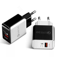HKM-796307 Multi-Function USB Mobile Phone Charger Head - Fast Charging, 5V 3A, Single Port, Available in White and Black Options