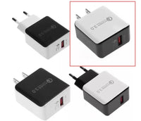 HKM-796307 Multi-Function USB Mobile Phone Charger Head - Fast Charging, 5V 3A, Single Port, Available in White and Black Options