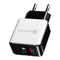 HKM-796307 Multi-Function USB Mobile Phone Charger Head - Fast Charging, 5V 3A, Single Port, Available in White and Black Options