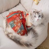 HKM-7965245 Red Princess Style Cat Skirt Hanfu - Anti Hair Loss, Sizes S to XXL