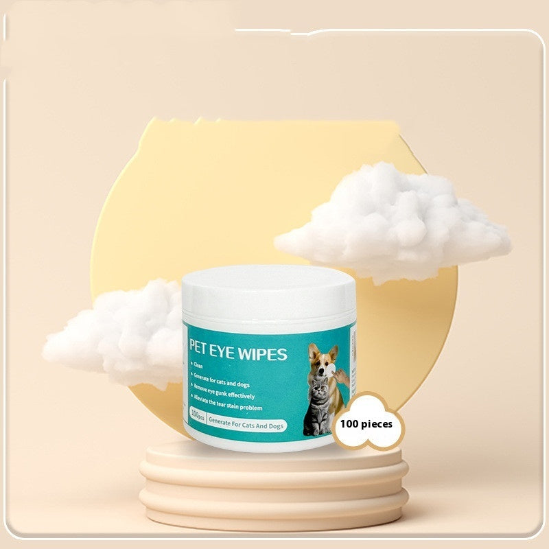 HKM-7965501 Pet Tear Removal Wet Tissue for Dogs and Cats - Non-Woven Fabric Cleaning Wipes