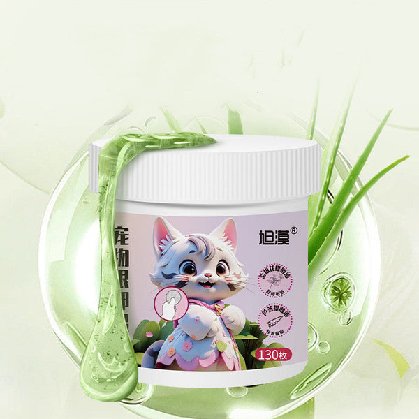 HKM-7965501 Pet Tear Removal Wet Tissue for Dogs and Cats - Non-Woven Fabric Cleaning Wipes