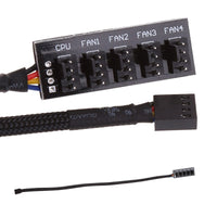 HKM-796627 4-Pin TX4 PWM CPU Fan Hub Splitter for Up to 5 Fans with Cable Management