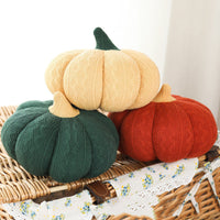 HKM-796755 Pumpkin Round Silk Plush Pillow in Various Colors and Sizes