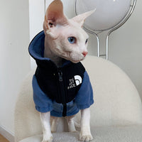 HKM-7967805 Cozy Coral Fleece Cat Clothes in Army Green, Sapphire Blue, and Beige - Multiple Sizes Available
