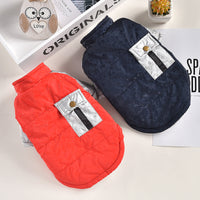 HKM-7968061 Casual Windproof Cotton Coat for Dogs and Cats in Red & Blue