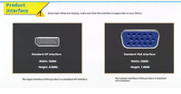 HKM-796947 DisplayPort to VGA Adapter Cable for Projectors and Laptops - DP Male to VGA Female Converter