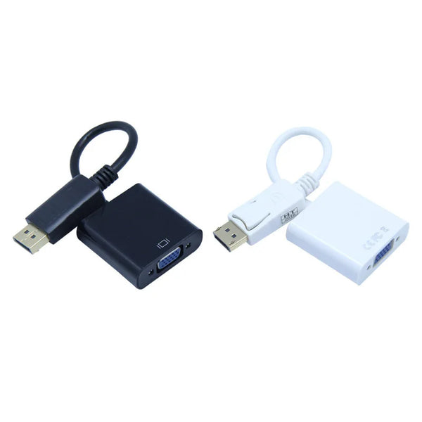 HKM-796947 DisplayPort to VGA Adapter Cable for Projectors and Laptops - DP Male to VGA Female Converter
