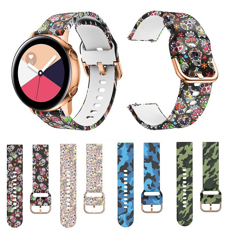 HKM-796947 Silicone Replacement Watch Strap - Compatible with 20mm & 22mm Interfaces
