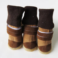 HKM-7970237 High Top Cotton Shoes for Dogs in Pink, Brown, and Black