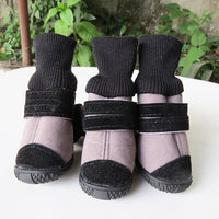 HKM-7970237 High Top Cotton Shoes for Dogs in Pink, Brown, and Black