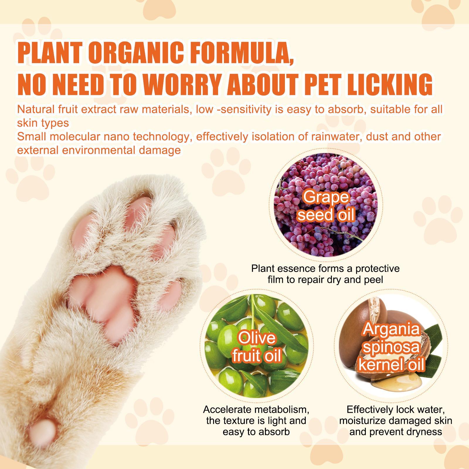 HKM-7971261 Pet Moisturizing Paw Cream for Cats and Dogs - Softens & Protects Dry Cracked Pads