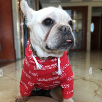 HKM-7971773 Stylish Cotton Sweatshirt for Dogs in Black, White, and Red - Multiple Sizes Available