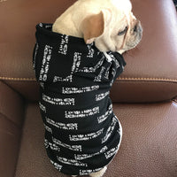 HKM-7971773 Stylish Cotton Sweatshirt for Dogs in Black, White, and Red - Multiple Sizes Available
