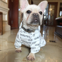 HKM-7971773 Stylish Cotton Sweatshirt for Dogs in Black, White, and Red - Multiple Sizes Available