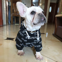 HKM-7971773 Stylish Cotton Sweatshirt for Dogs in Black, White, and Red - Multiple Sizes Available