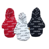 HKM-7971773 Stylish Cotton Sweatshirt for Dogs in Black, White, and Red - Multiple Sizes Available
