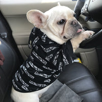 HKM-7971773 Stylish Cotton Sweatshirt for Dogs in Black, White, and Red - Multiple Sizes Available