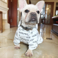 HKM-7971773 Stylish Cotton Sweatshirt for Dogs in Black, White, and Red - Multiple Sizes Available