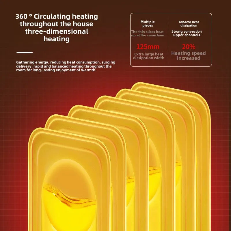 HKM-797203 Portable Electric PTC Heater for Home Use - Fast Heating, Energy Efficient Radiator, Ideal for Bedrooms and Indoor Spaces