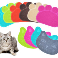 HKM-797267 PVC Cat Litter Mat with Paw Print Design - Non-Toxic and Waterproof, 30x40cm