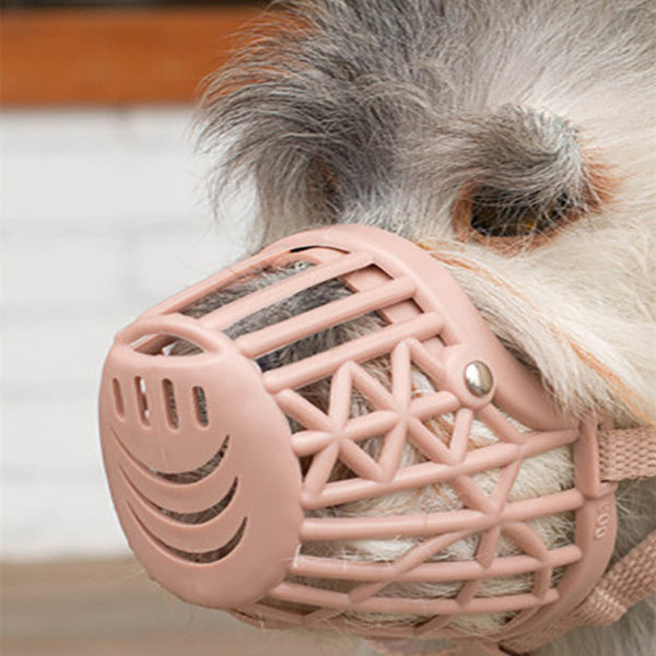 HKM-7973053 Breathable Anti-Bite and Anti-Barking Soft Plastic Dog Mouth Cover in Solid Colors
