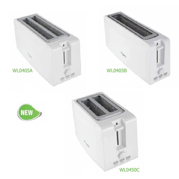 HKM-797331 1300W Long Slot 4-Slice Toaster for Household Use
