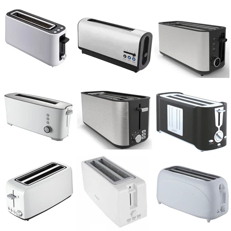 HKM-797331 1300W Long Slot 4-Slice Toaster for Household Use