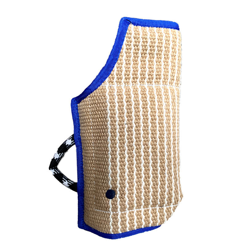 HKM-7974205 Dog Training Open Sleeve – Durable Linen Nipping Sleeve Protector with Color Edges