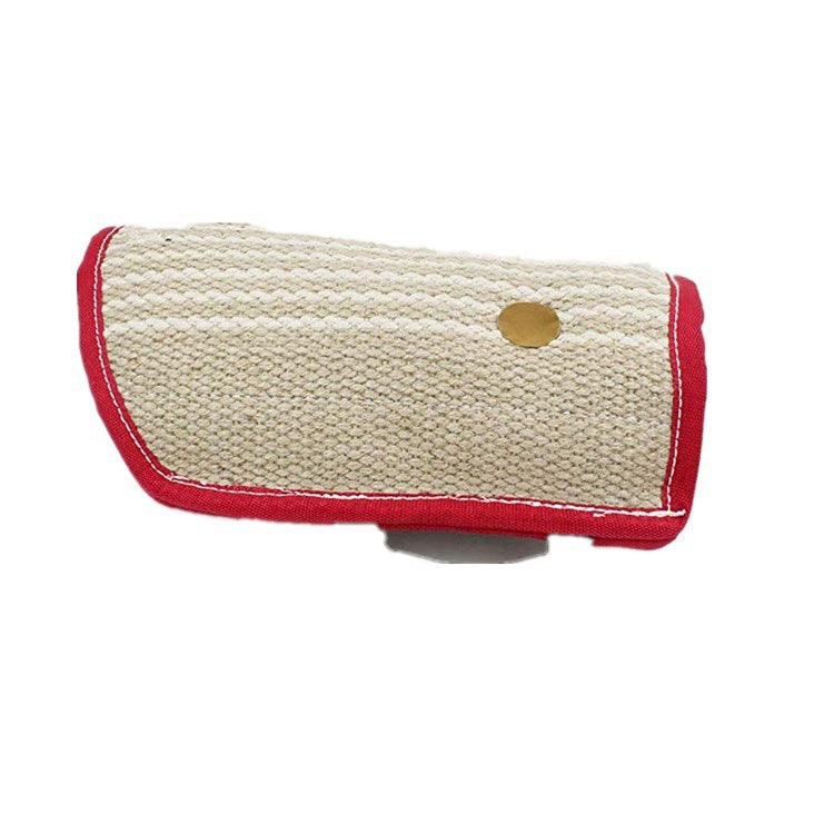 HKM-7974205 Dog Training Open Sleeve – Durable Linen Nipping Sleeve Protector with Color Edges