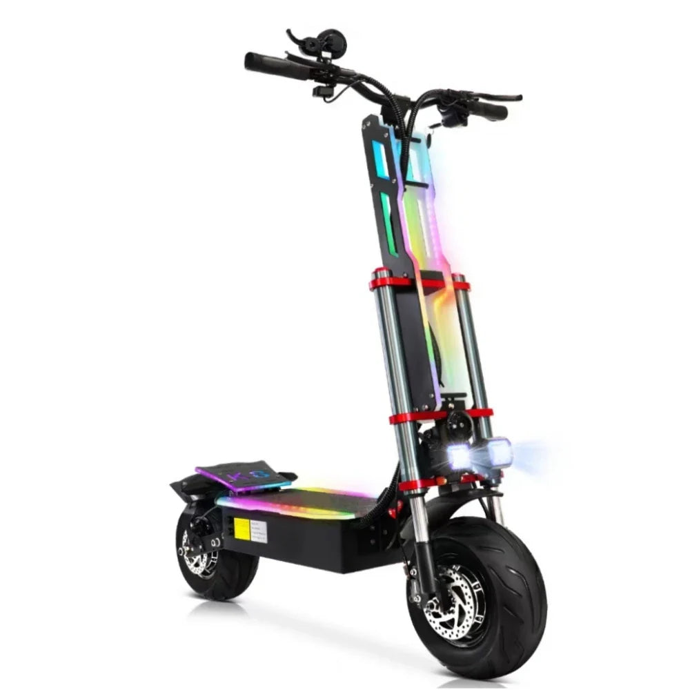 HKM-797459 12 Inch Self-Balancing Electric Scooter with Seat, 60V 38Ah Battery, 150kg Load, Waterproof, Foldable, Full Suspension