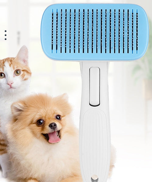 HKM-7974973 Pet Hair Removal Comb with Ergonomic Handle and Rust-Free Stainless Steel Teeth