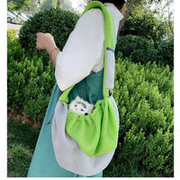 HKM-7975613 Portable Pet Travel Messenger Bag with Breathable Mesh Design - Adjustable Shoulder Straps and D-Shaped Ring