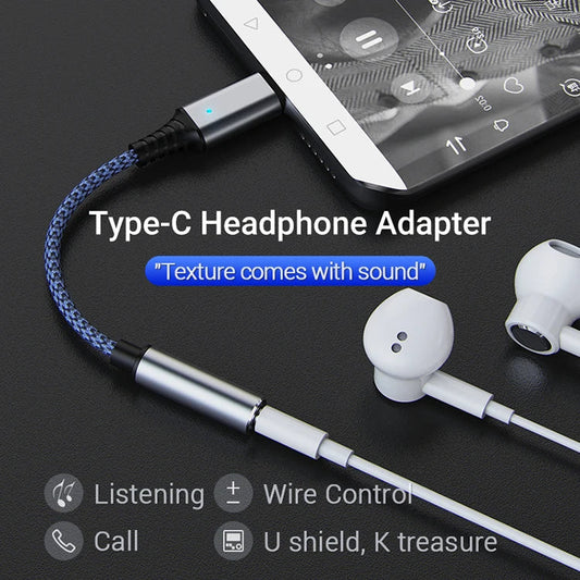 HKM-797587 USB-C to 3.5mm Aux Audio Adapter Cable for Headphones