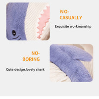 HKM-7976637 Cozy Shark Pattern Pet Bed for Small to Medium Dogs and Cats - Soft Velvet Cushion Sleeping Mat