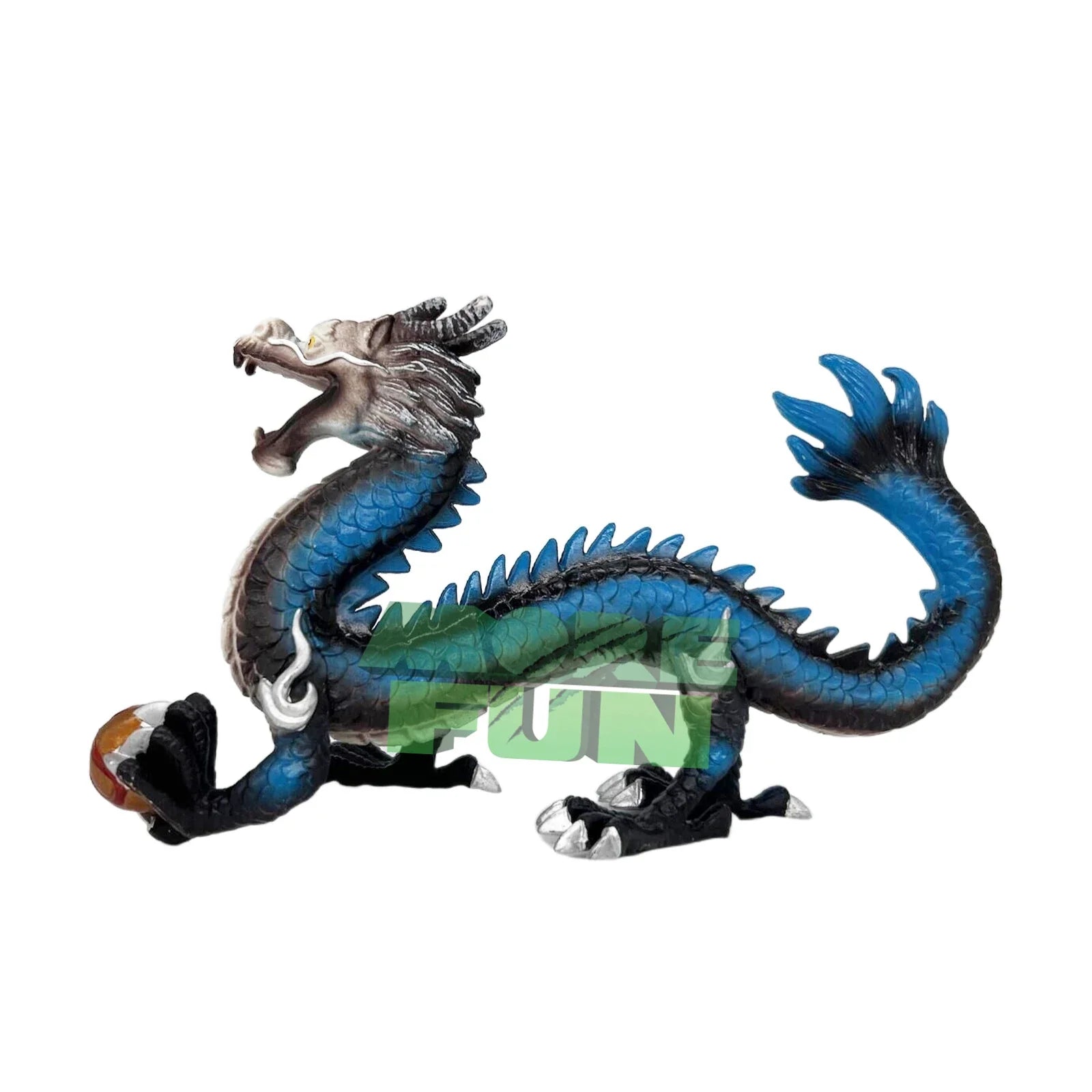 HKM-797715 Limited Edition Realistic Blue Chinese Dragon Action Figure - High Quality Plastic Toy