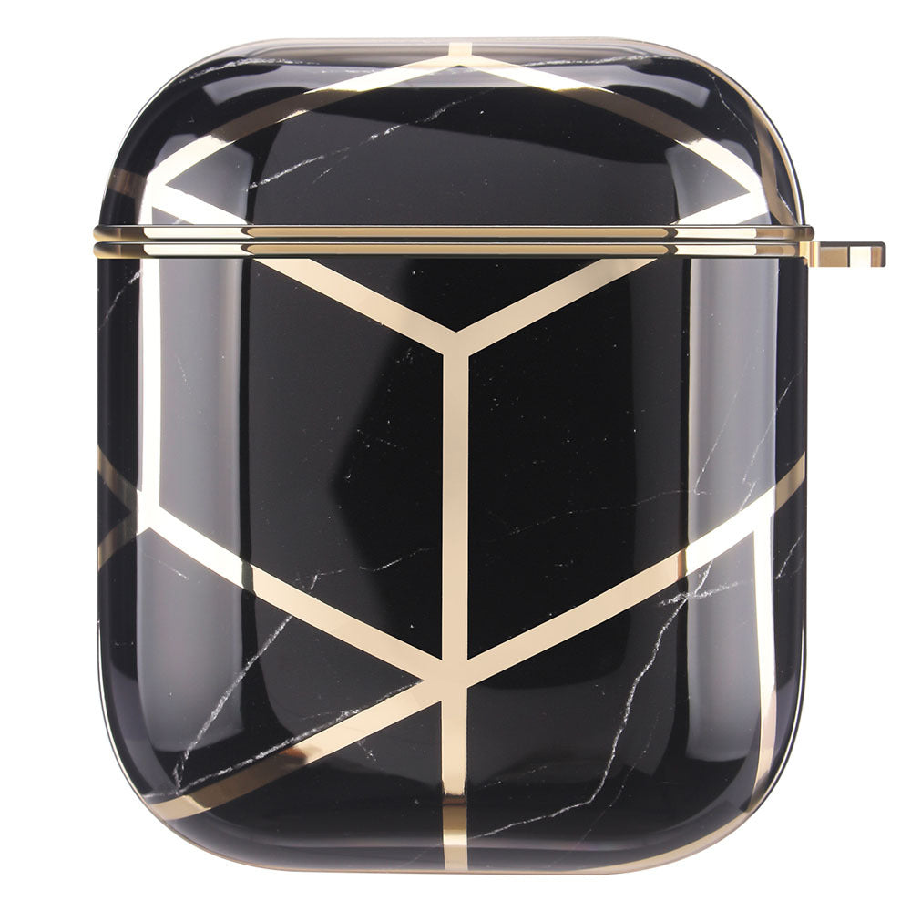 HKM-797779 Electroplating Hard Shell Protective Cover for AirPods 1 & 2 - Durable, Stylish & Drop Resistant