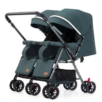 HKM-797779 Luxury Twin Baby Stroller with Be-Directional Foldable Design for Two Children