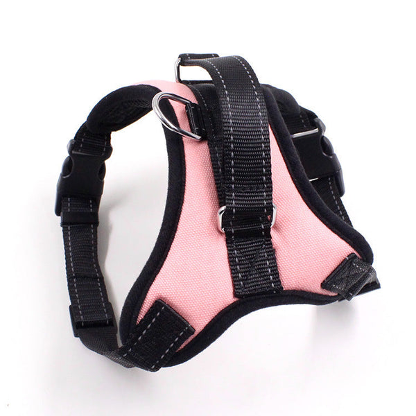 HKM-7978429 Reflective Nylon Chest Harness for Dogs and Cats - Scalable & Breathable Design