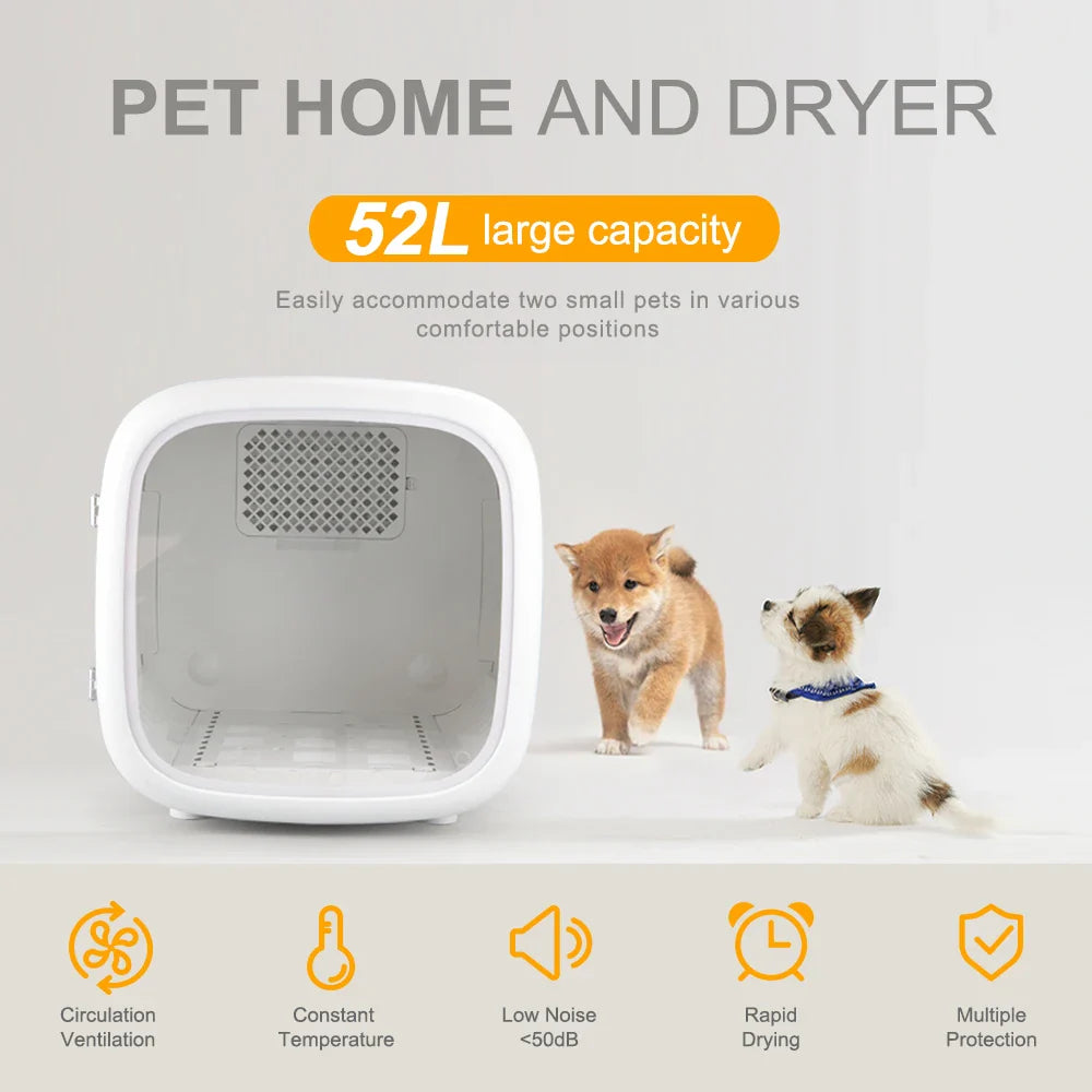 HKM-797843 Automatic Pet Hair Drying Machine for Cats and Dogs - 2024 Model