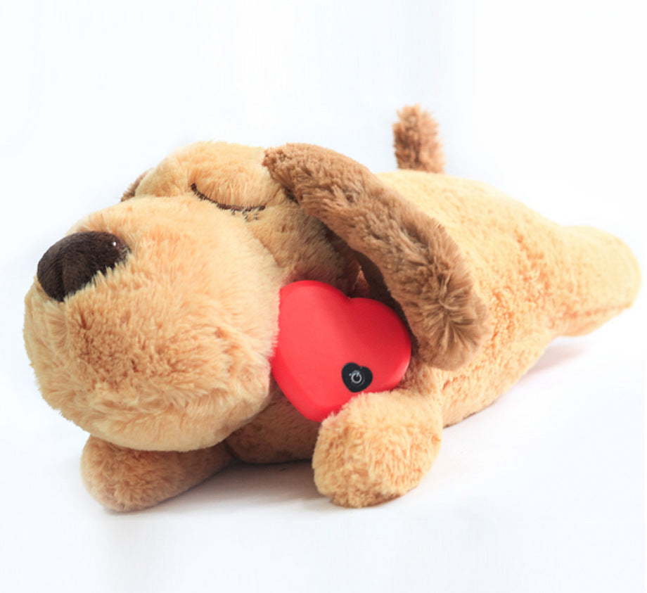 HKM-7978813 Heartbeat Plush Toy for Pets - Comforting Sleep Aid for Dogs and Cats with Built-in Heartbeat Device