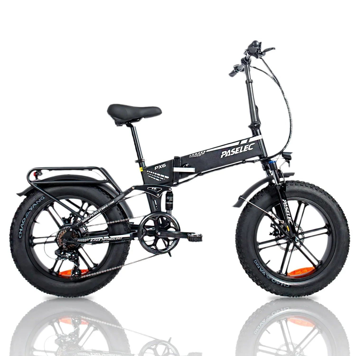 HKM-797907 Folding Electric Snow Bike with 20-Inch Wheels and 7-Speed Gearing