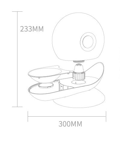HKM-7979325 Automatic Cat Drinking Fountain with 2.8L Water Capacity and Transparent Container