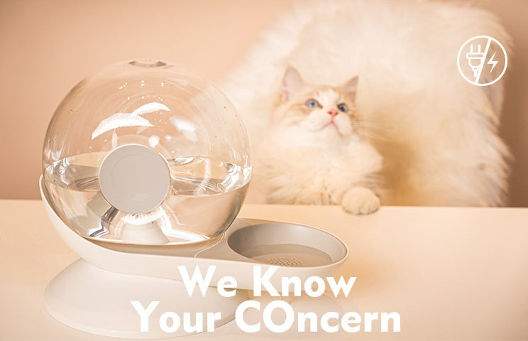 HKM-7979325 Automatic Cat Drinking Fountain with 2.8L Water Capacity and Transparent Container