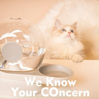 HKM-7979325 Automatic Cat Drinking Fountain with 2.8L Water Capacity and Transparent Container