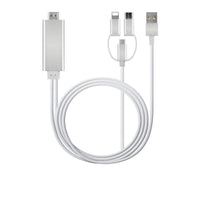 HKM-797971 HDMI Cable Converter Adapter - 2m Copper Core, Black and Silver