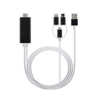 HKM-797971 HDMI Cable Converter Adapter - 2m Copper Core, Black and Silver